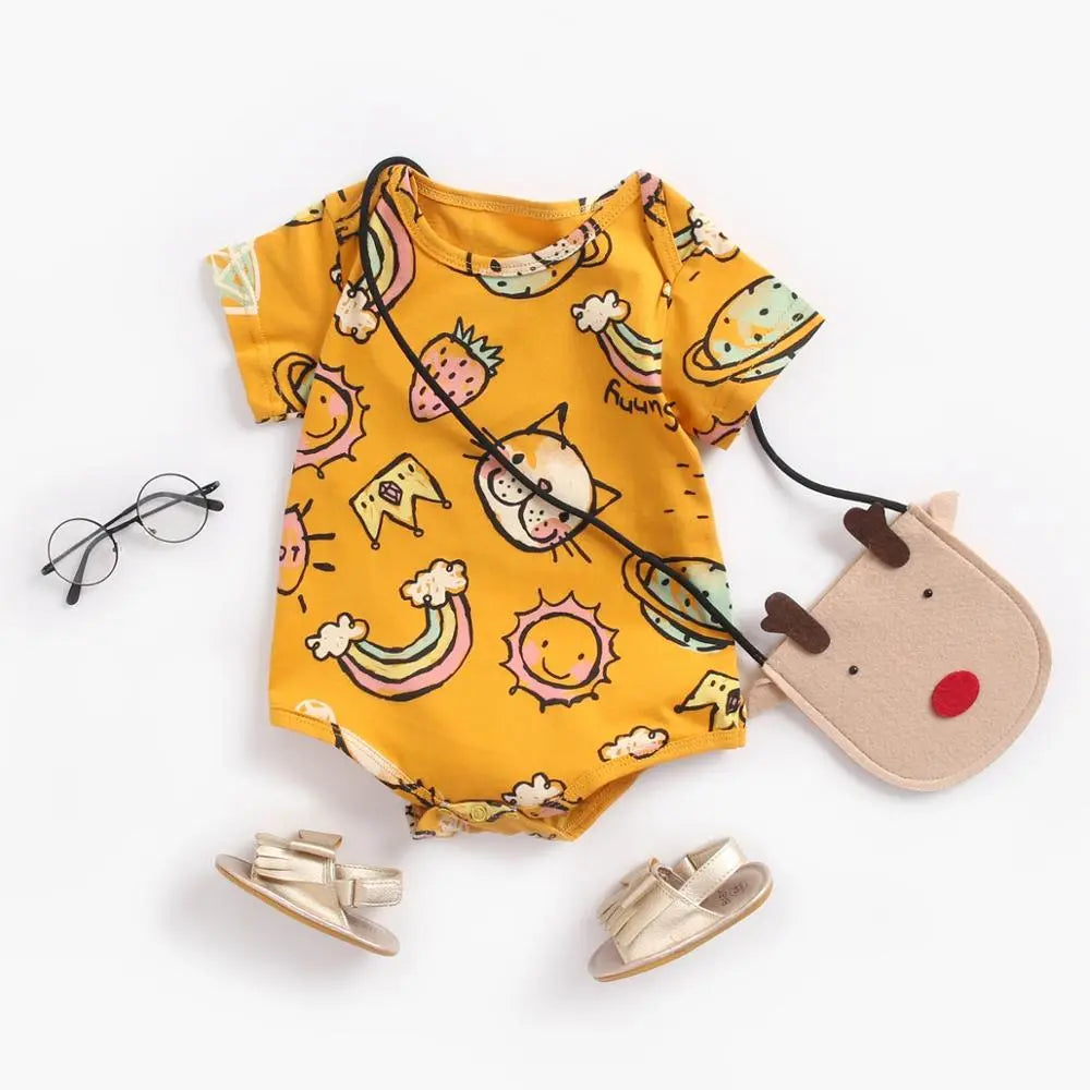 Baby Bodysuits Summer Cotton Toddler Clothes Cartoon