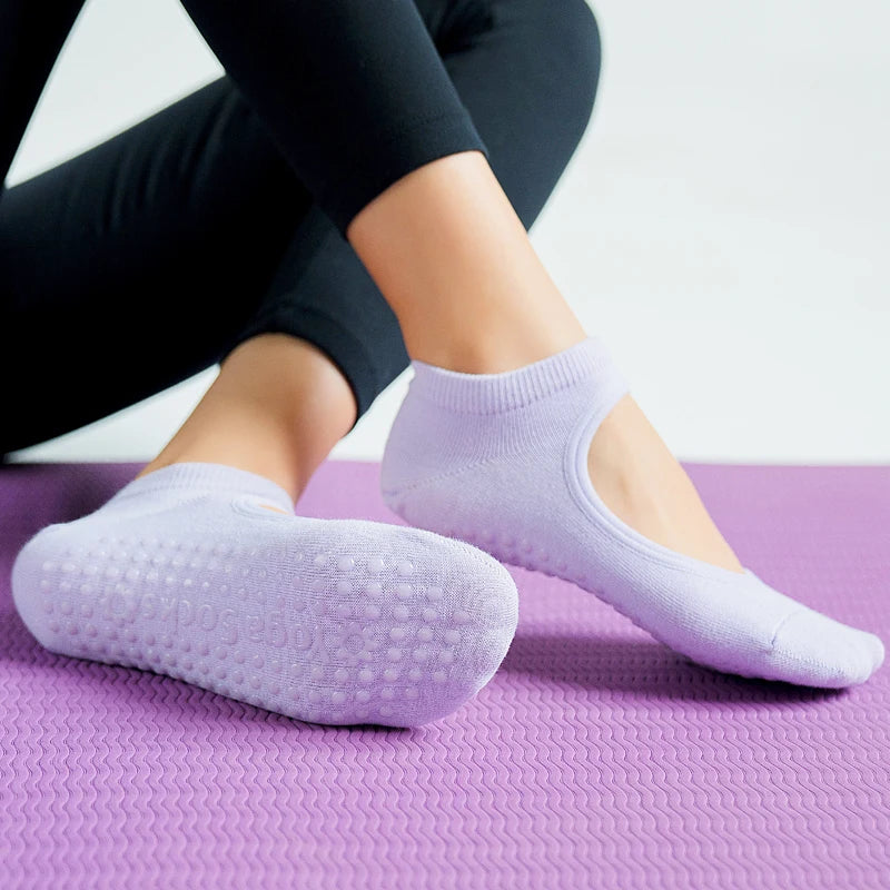 High Quality Pilates Socks Anti-Slip Breathable Backless Yoga