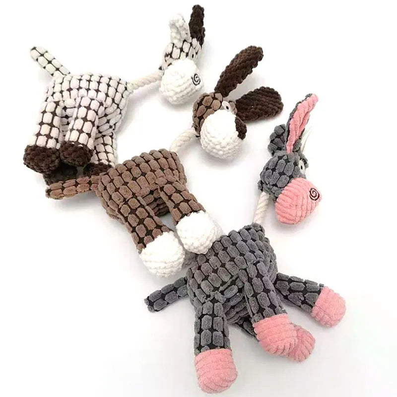 Fun Pet Toy Donkey Shape Corduroy