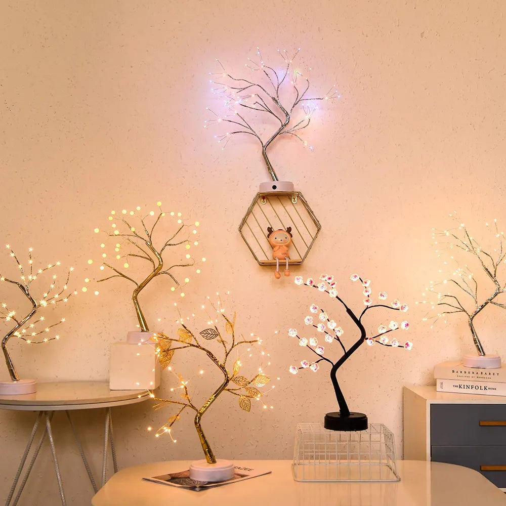 LED Night Lights Mini Christmas Tree Table Lamp