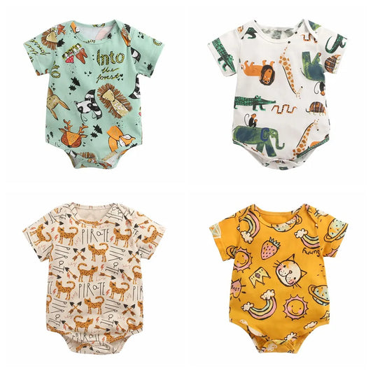 Baby Bodysuits Summer Cotton Toddler Clothes Cartoon