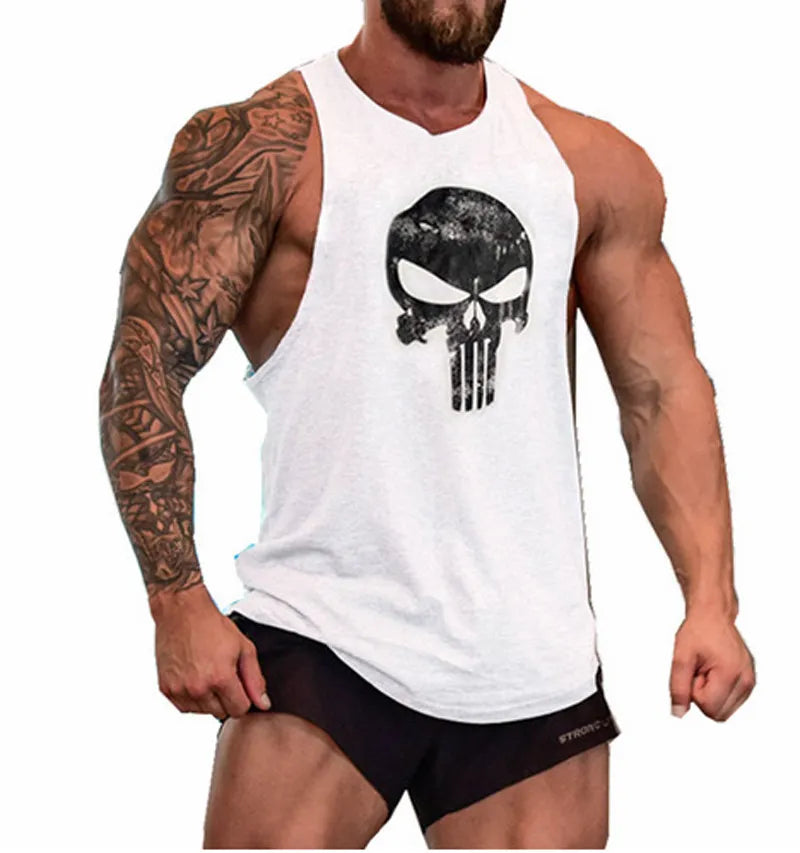 Cotton Sleeveless shirt animal Bodybuilding Workout