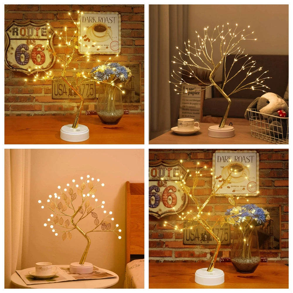 LED Night Lights Mini Christmas Tree Table Lamp