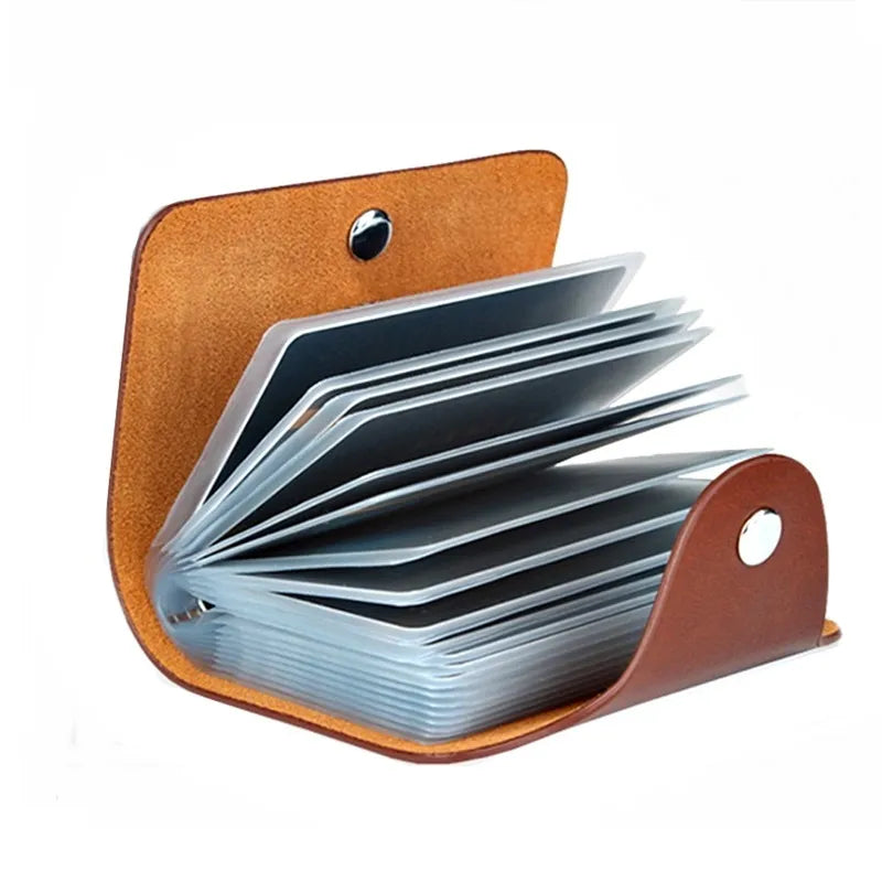 Leather Function 24 Bits Card Case Business Card Holder