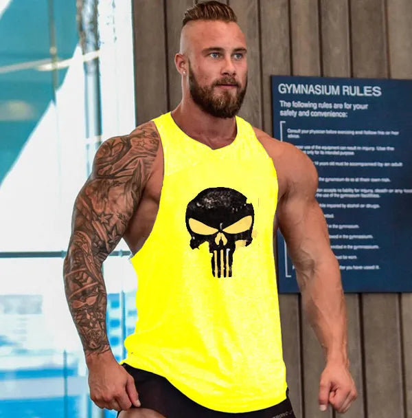 Cotton Sleeveless shirt animal Bodybuilding Workout