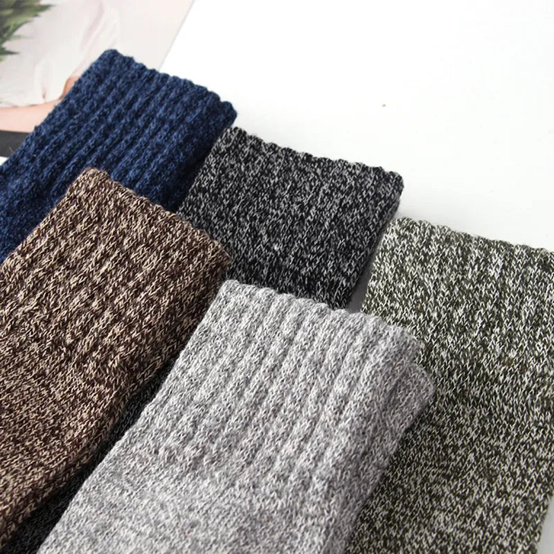 5 Pair/Lot Wool Socks Stripe Casual comfortable