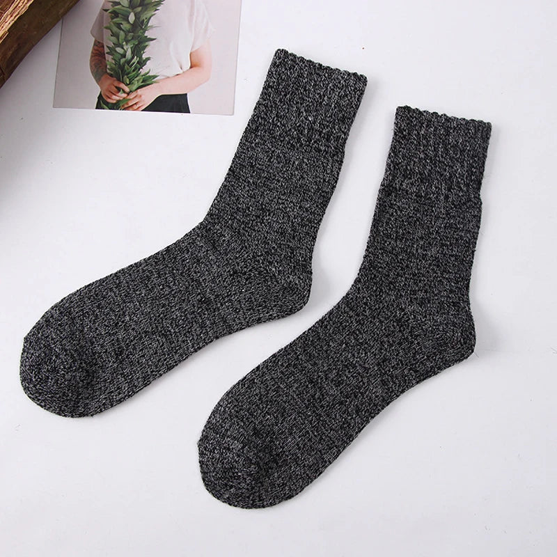 5 Pair/Lot Wool Socks Stripe Casual comfortable