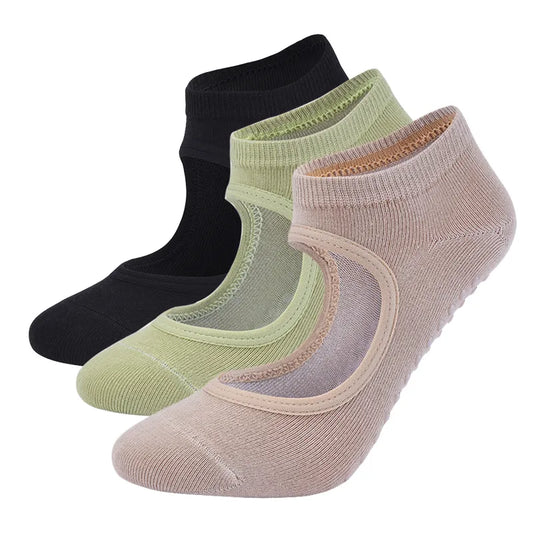 High Quality Pilates Socks Anti-Slip Breathable Backless Yoga