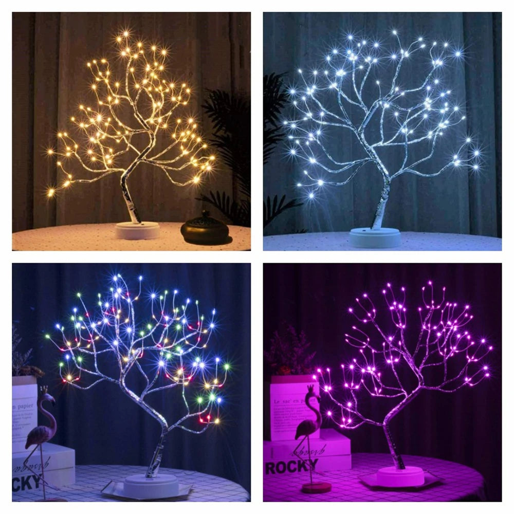 LED Night Lights Mini Christmas Tree Table Lamp