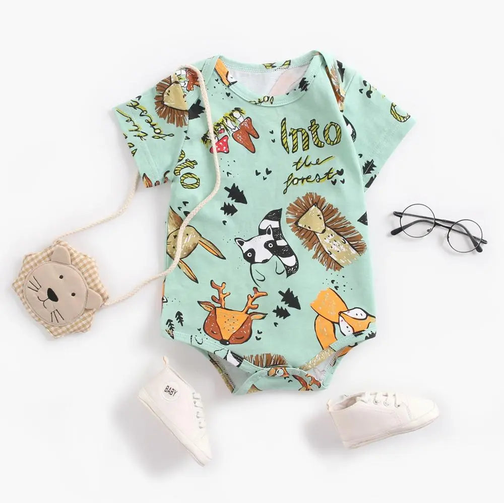 Baby Bodysuits Summer Cotton Toddler Clothes Cartoon