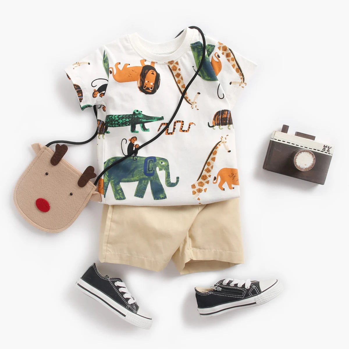 Cartoon Clothing Sets Summer Short Sleeve Cotton 2 PCS