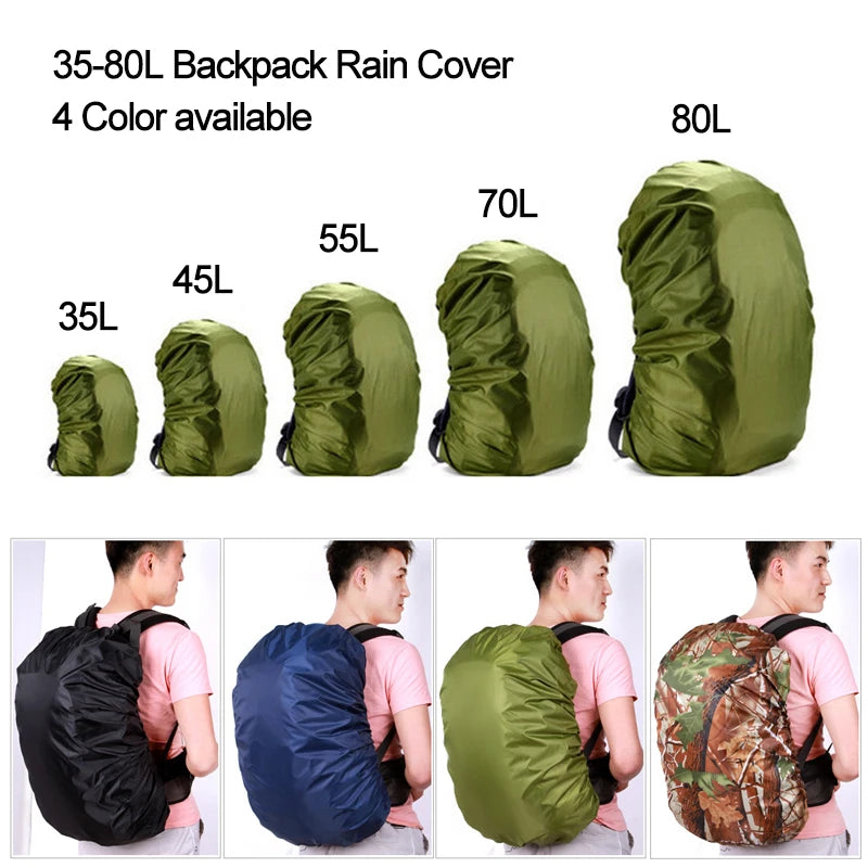 35-80L Backpack Rain Cover, Dustproof, Rainproof