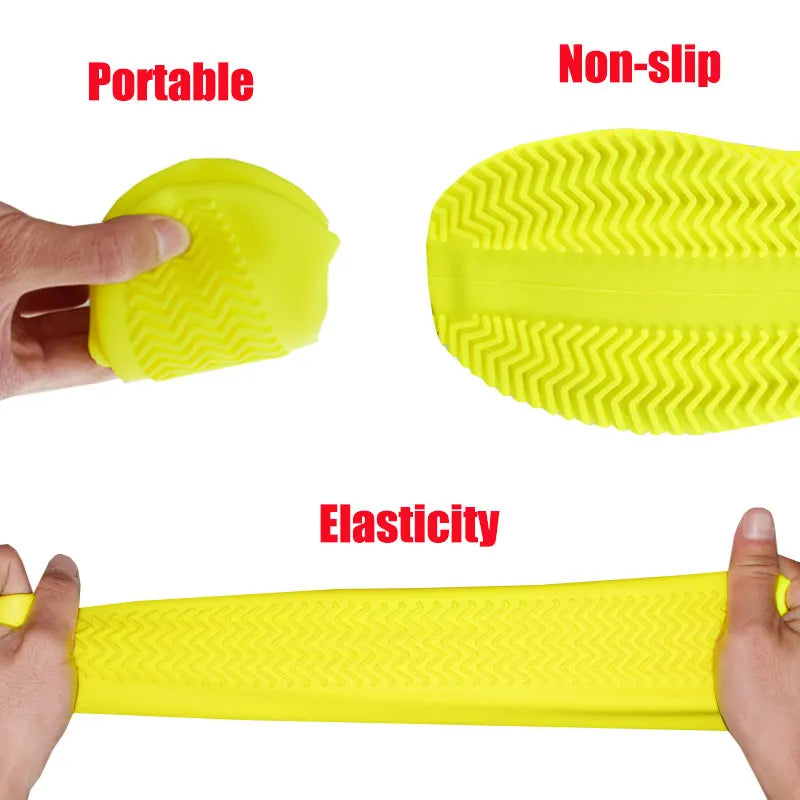 1 Pair Waterproof Non-slip Silicone Shoe