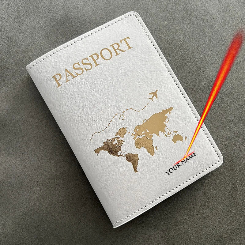 Personalised Passport Cover  with Names Engraved