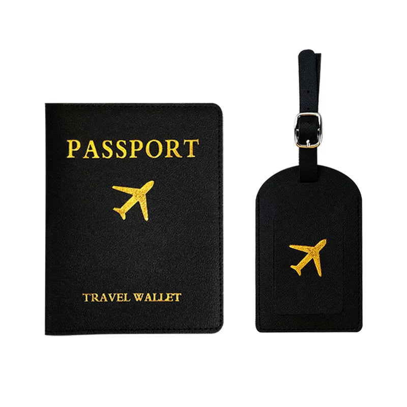 1PC PU Leather Luggage Tag Suitcase Identifier Label Baggage