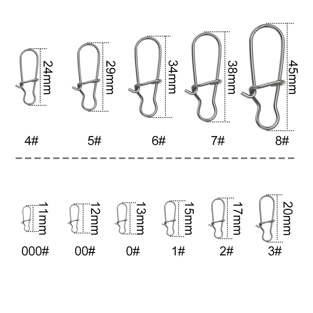 Fishing Swivel Connector Hooks Line Clip Lock