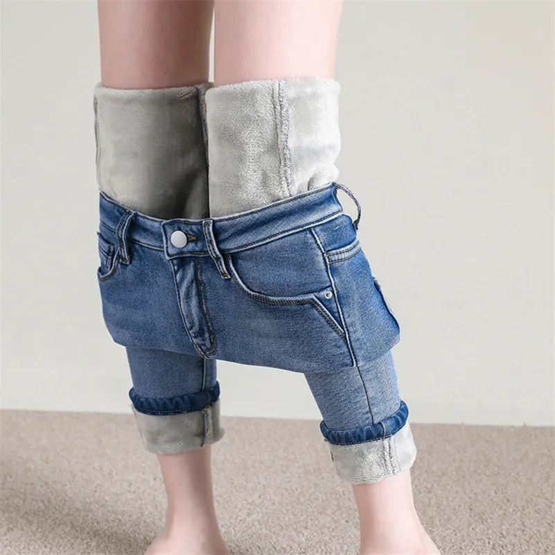 Thermal Jeans Winter Snow Warm Plush Stretch