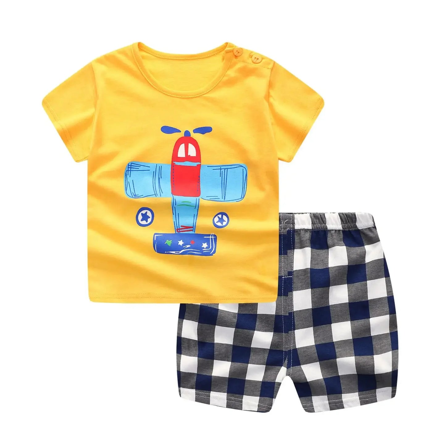 Brand Cotton Baby Sets Leisure Sports Boy T-shirt + Shorts Sets