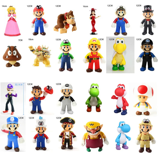 Super Mario Bros Cartoon Dolls Model Anime Figures