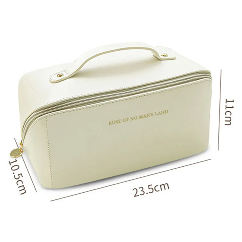 Cosmetic Bags For Women Elegant PU Leather Make Up Pouch Travel