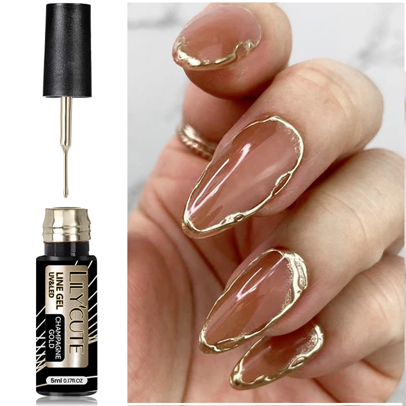 5ml Super-Bright Metallic Liner Gel Nail