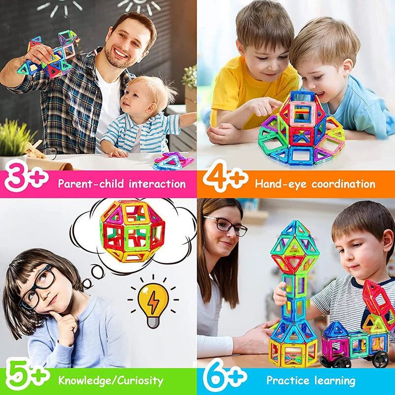 Magnetic Building Blocks Big Size and Mini Size DIY Magnets Toys