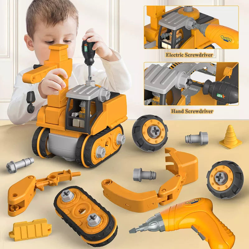 Kids Engineering Vehicle Electric Drill Tool Toys