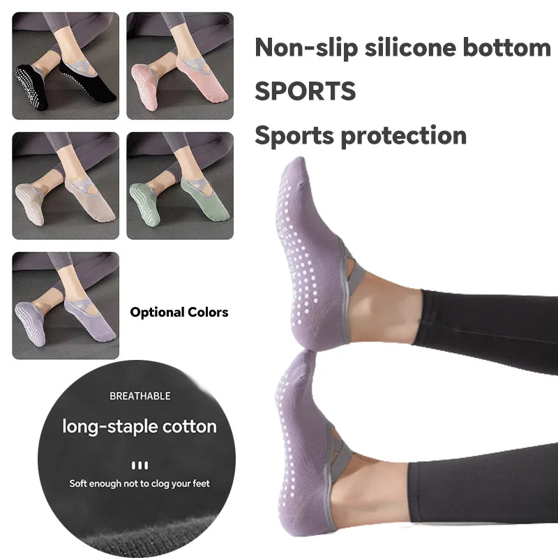 Yoga Socks for Women Nylon Pure Cotton Non slip