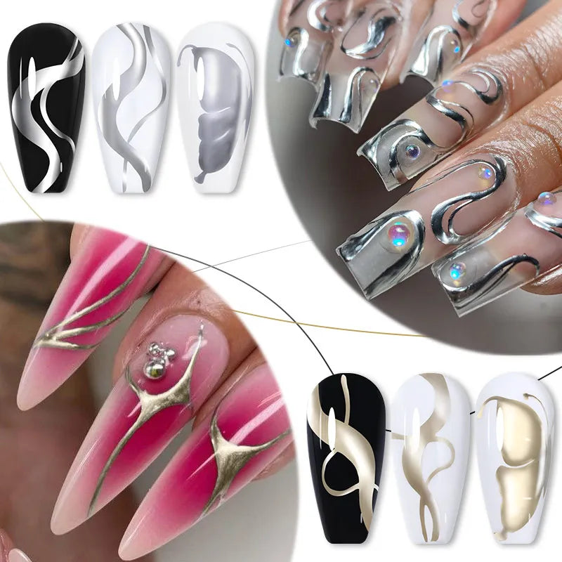 5ml Super-Bright Metallic Liner Gel Nail