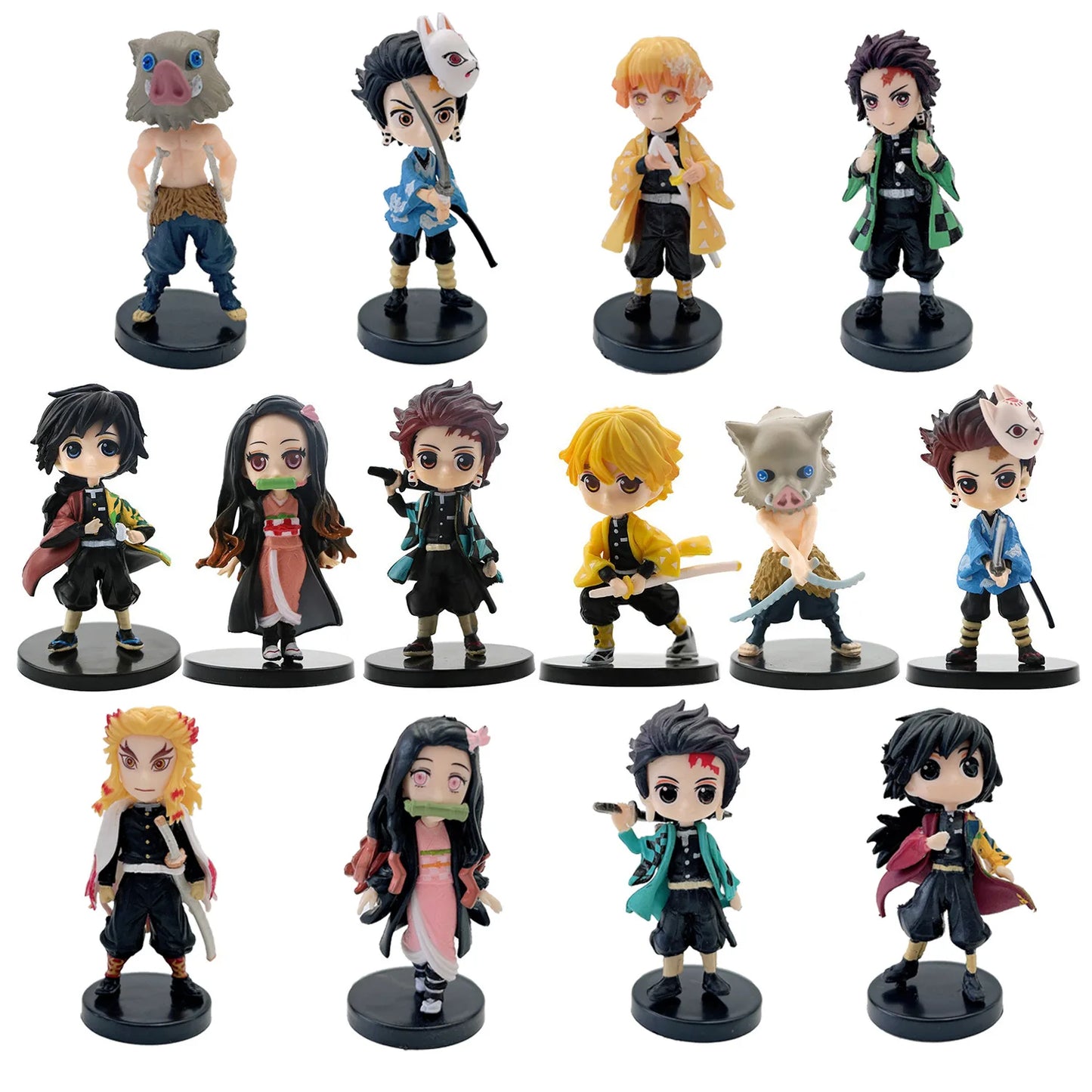 Demon Slayer Mini Figurine 9Pcs 10Pcs 14Pcs Sets