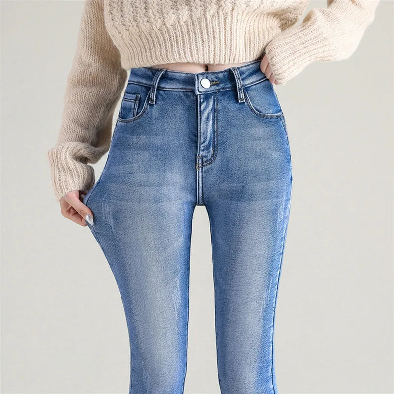 Thermal Jeans Winter Snow Warm Plush Stretch