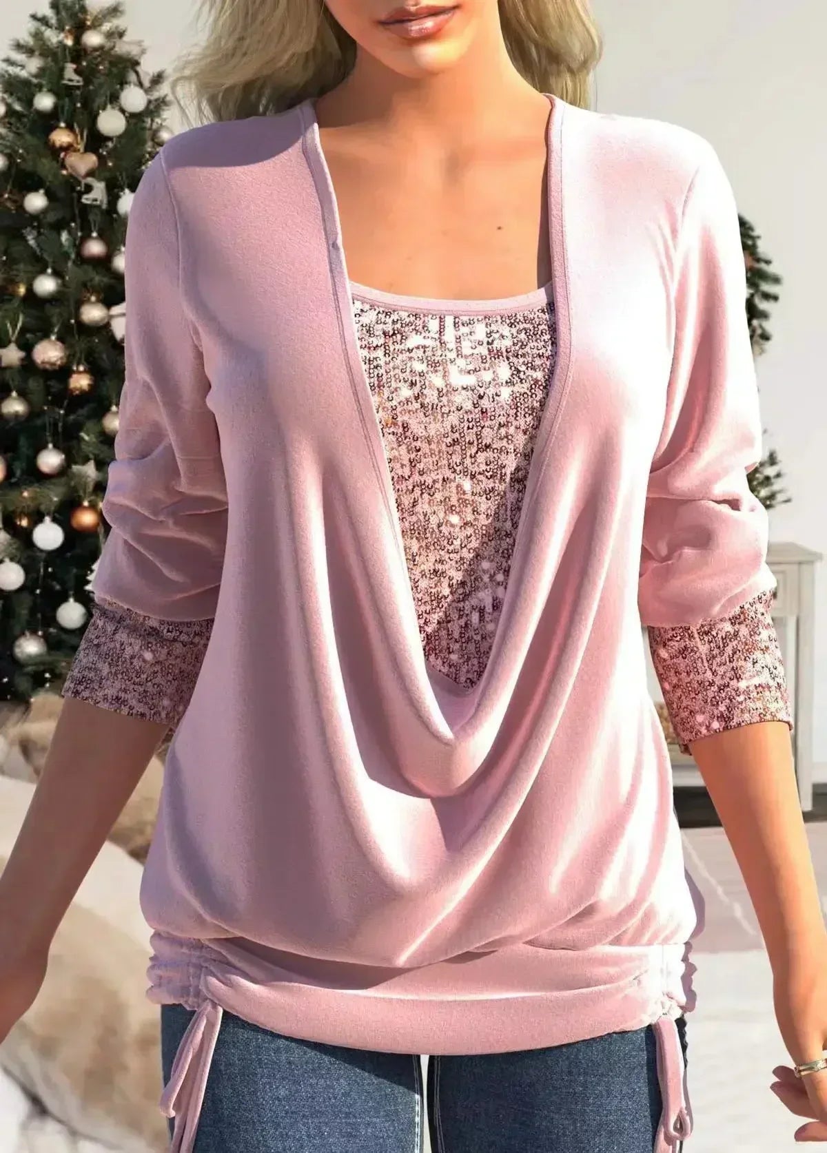 Women's sequin blouse