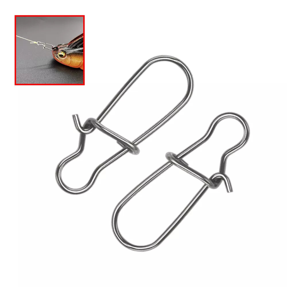 Fishing Swivel Connector Hooks Line Clip Lock