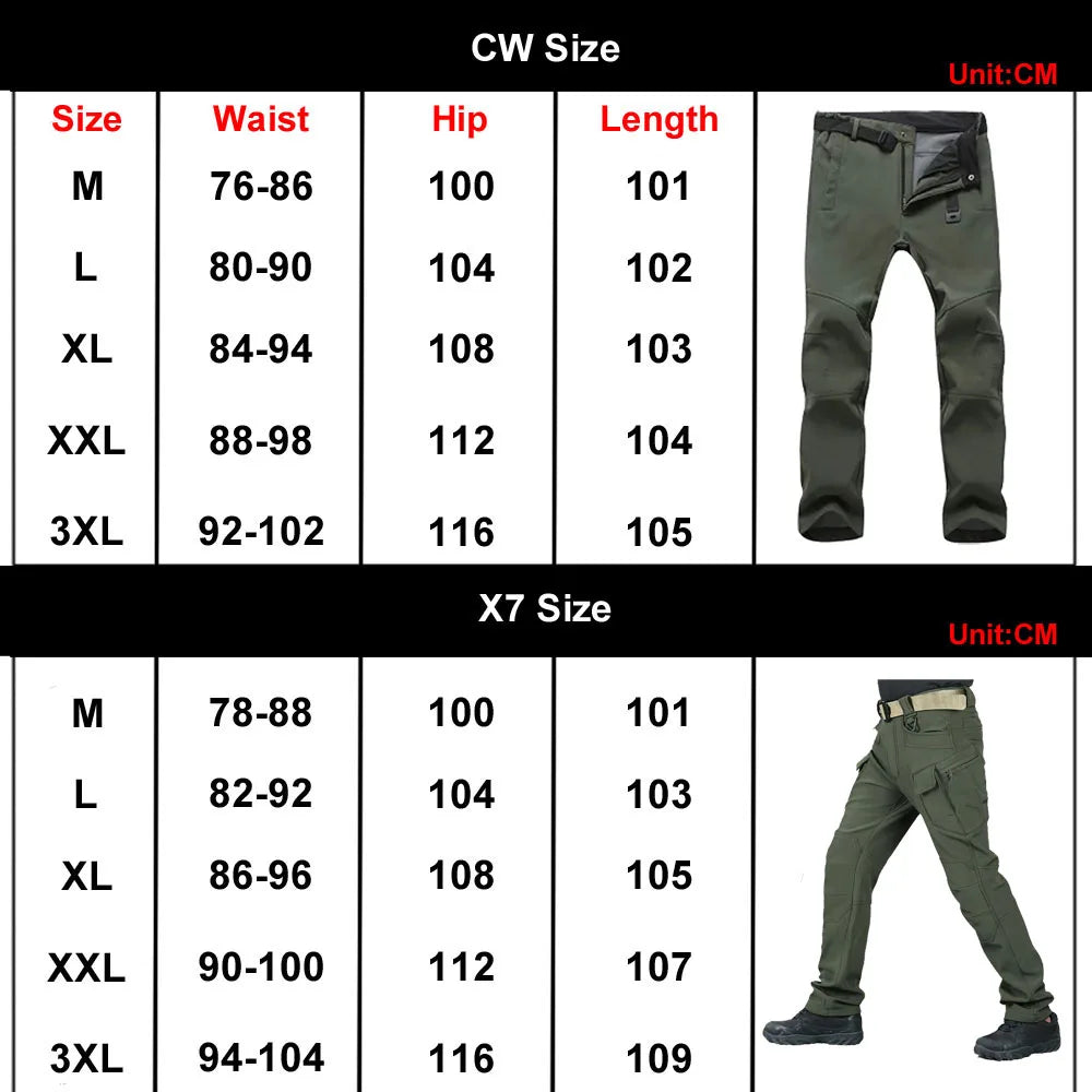 Winter Softshell Thermal Hiking Pants Tactical