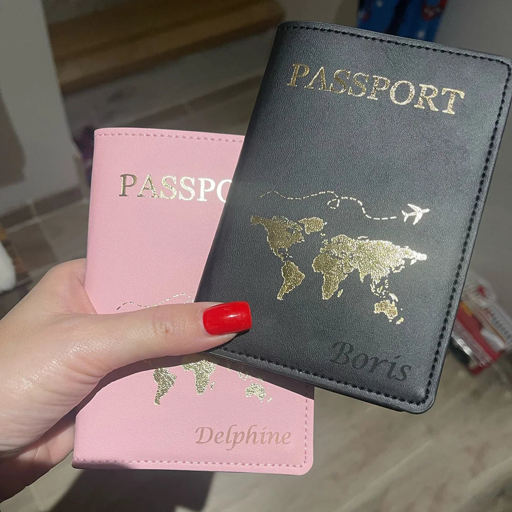 Personalised Passport Cover  with Names Engraved