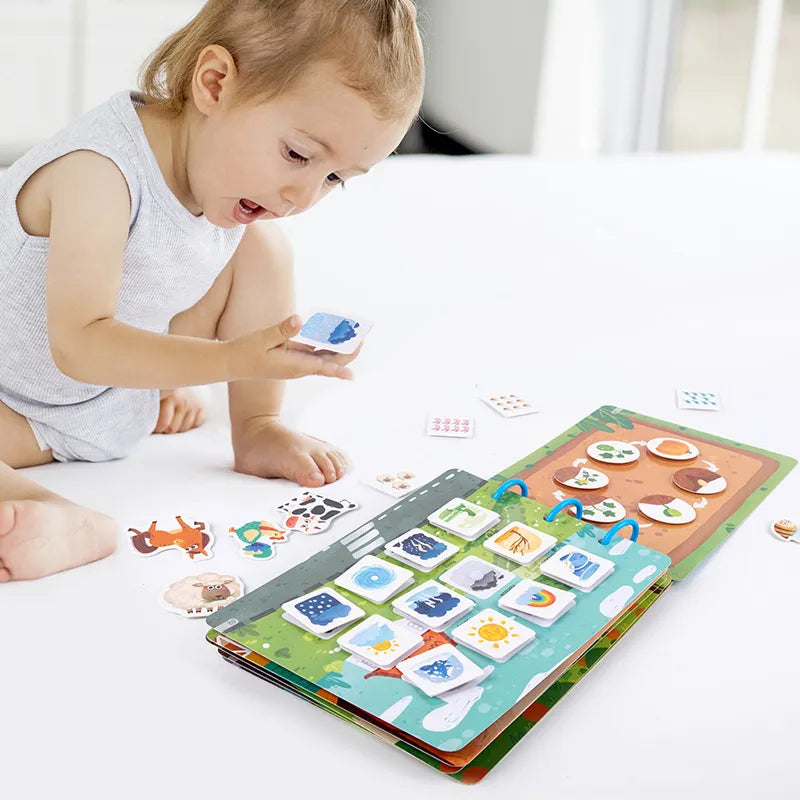 Sticker Quiet Book Puzzles Game Educational Toys Kids