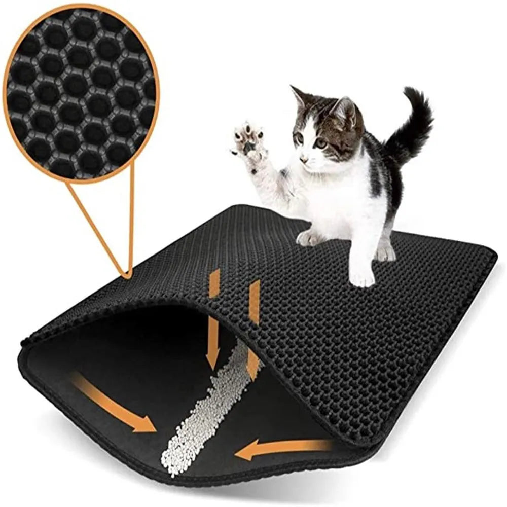 Cat Litter Mat Double Layer Waterproof Urine Proof