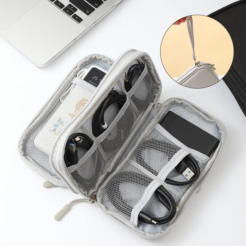 1 PC Travel Portable Digital Product Storage Bag USB Data Cable Organizer