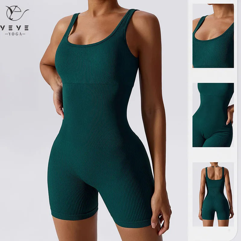 Yoga Rompers One Piece Tummy Control Seamless