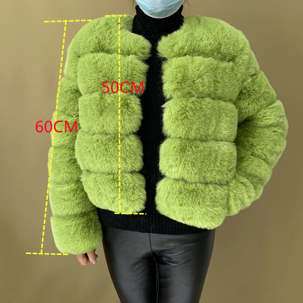 Women Faux Fur Coat Autumn Winter High Quality