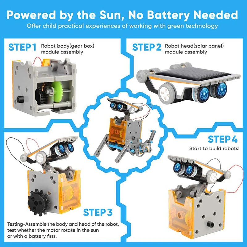 12 in 1 Scientific Experiment Solar Robot Toy Learning Tool Educational Robots