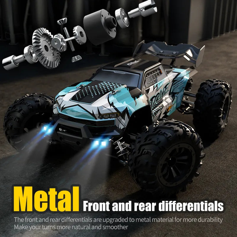 4WD Race Car With LED Remote Control Monster Truck for Kids