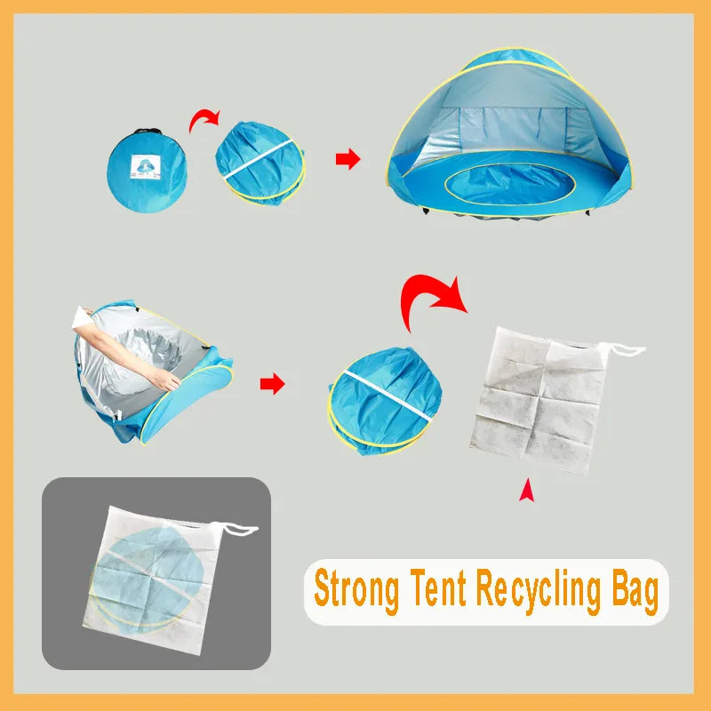 Portable Baby Beach Tent, Children's Shelter