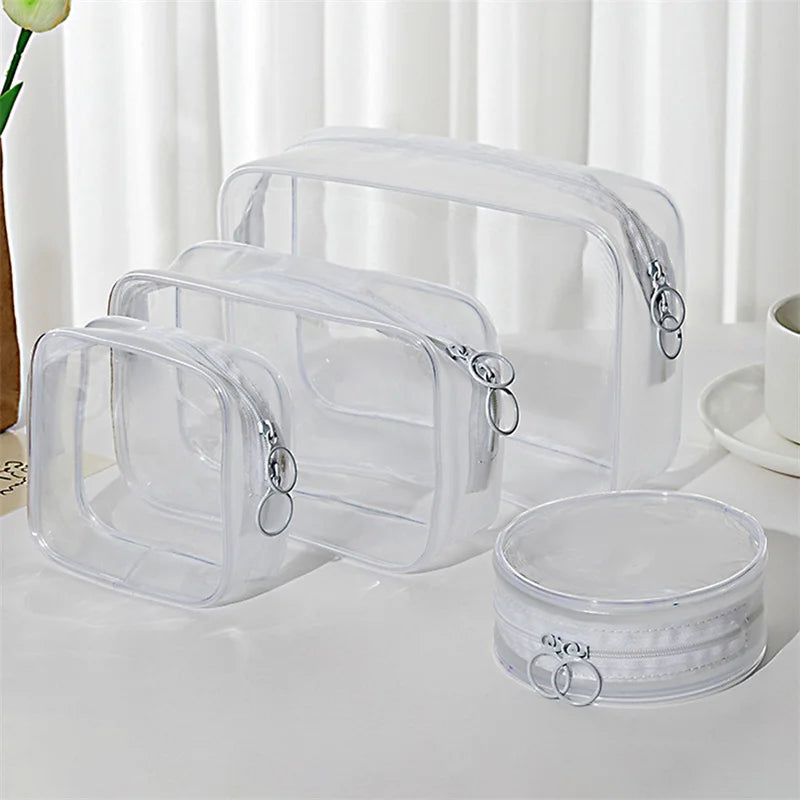 Transparent Cosmetic Bag PVC Zipper Clear Makeup Bags