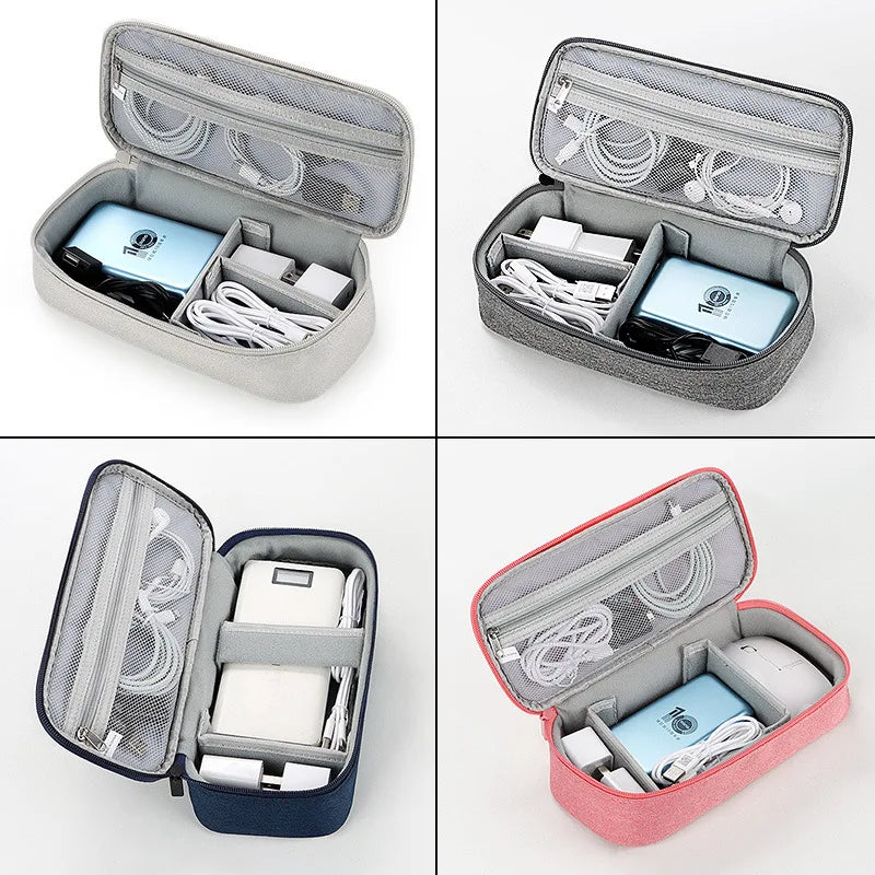 Travel Portable Data Cable Storage Bag Organizer