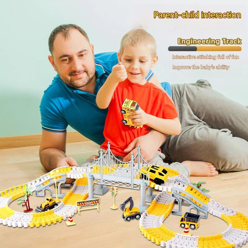 Track car toy puzzle electric car Train Model