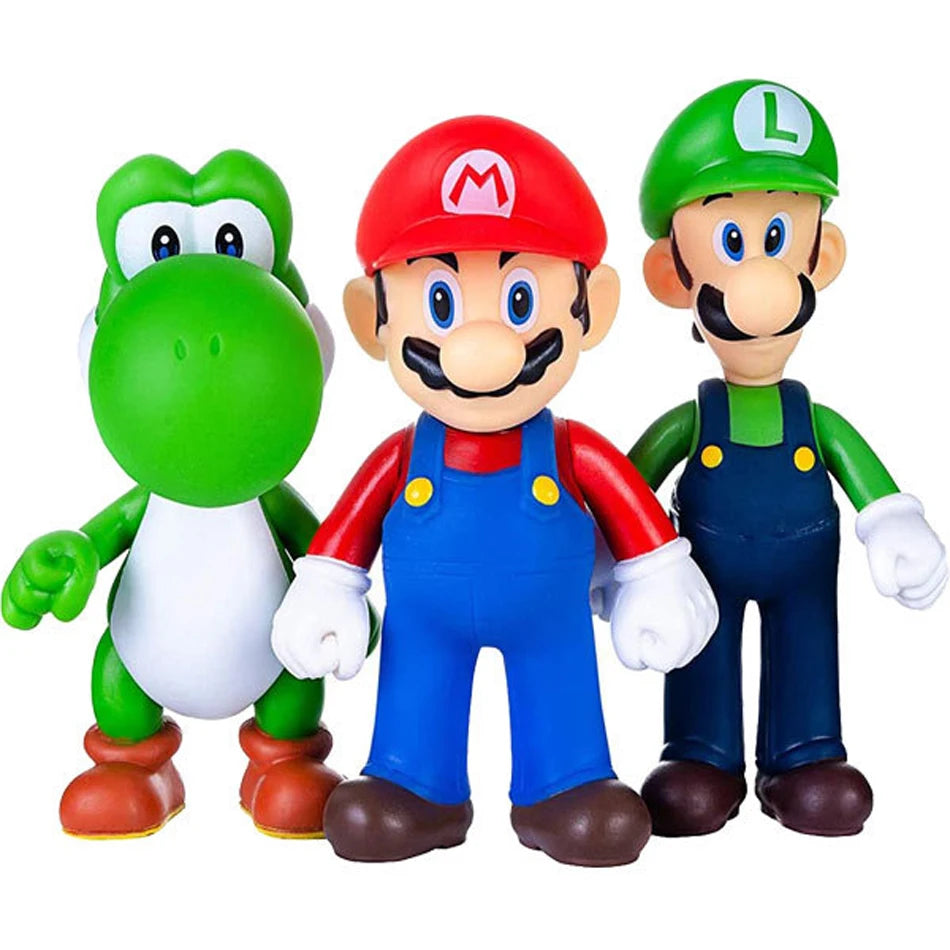 Super Mario Bros Cartoon Dolls Model Anime Figures