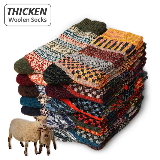 Brand 5 Pairs WinterSocks Thicken Sheep's Wool