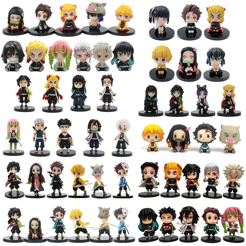 Demon Slayer Mini Figurine 9Pcs 10Pcs 14Pcs Sets