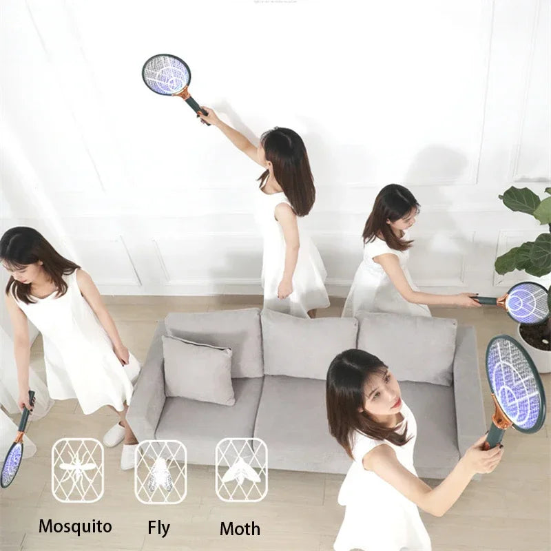 2 In 1 Electric Mosquito Racket USB Rechargeable